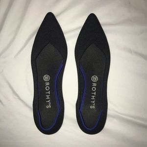 Rothys Black Pointed Flats